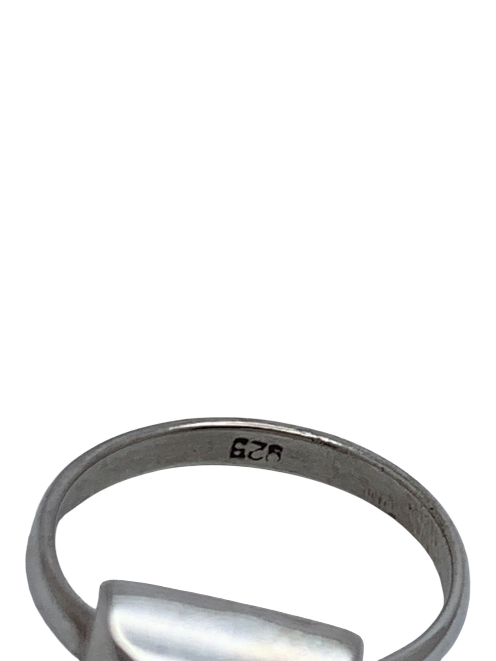 Sterling Silver & Blue Stone Ring - 6