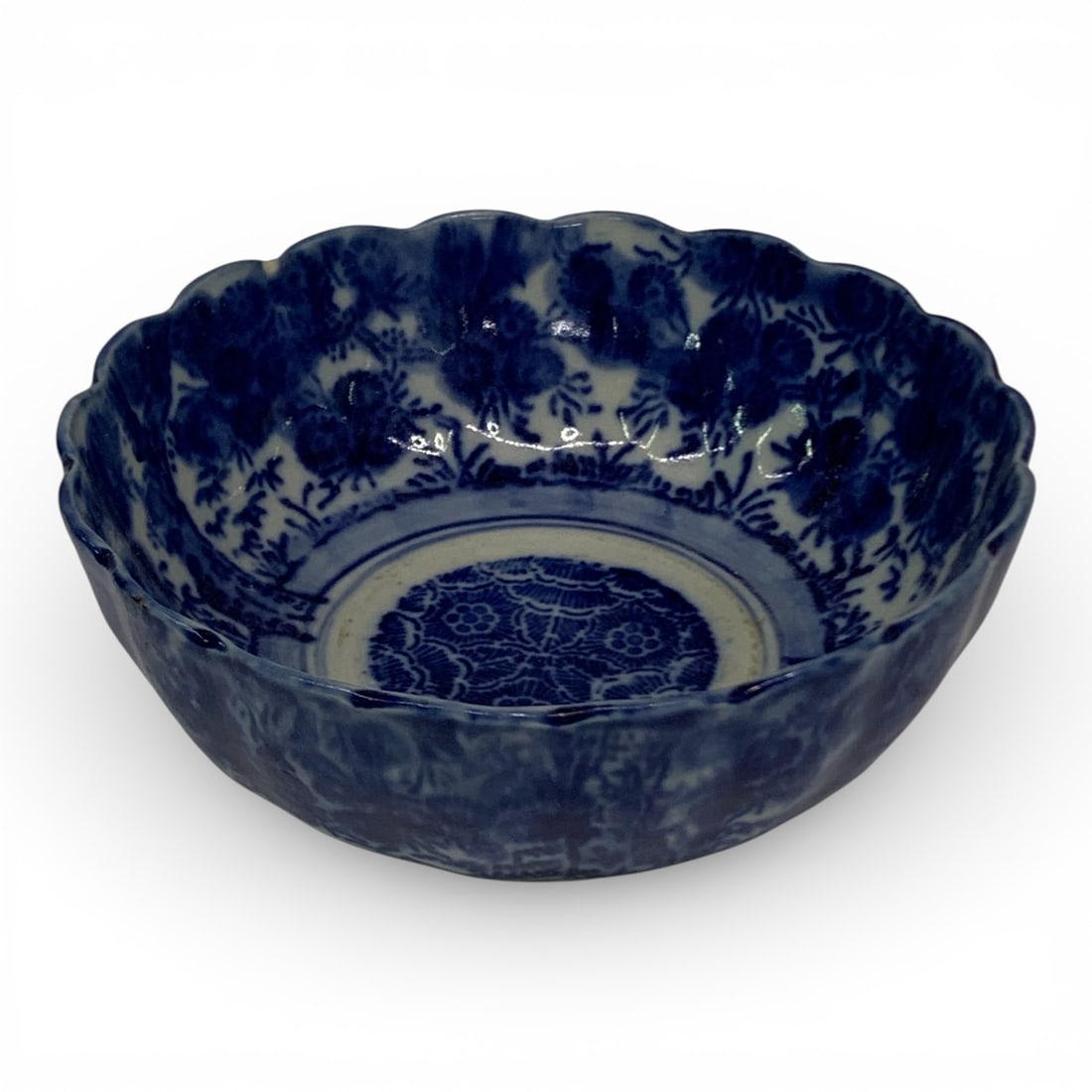 Vintage Blue & White Flow Blue Porcelain Bowl (1 of 5)