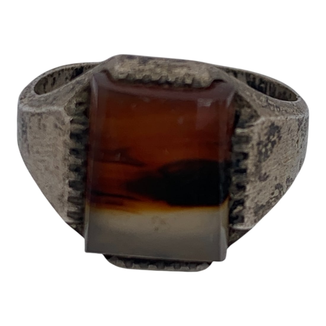 Sterling Silver & Bicolor Stone Ring: Marked Sterling - Size 4.75 - 4.2 Grams