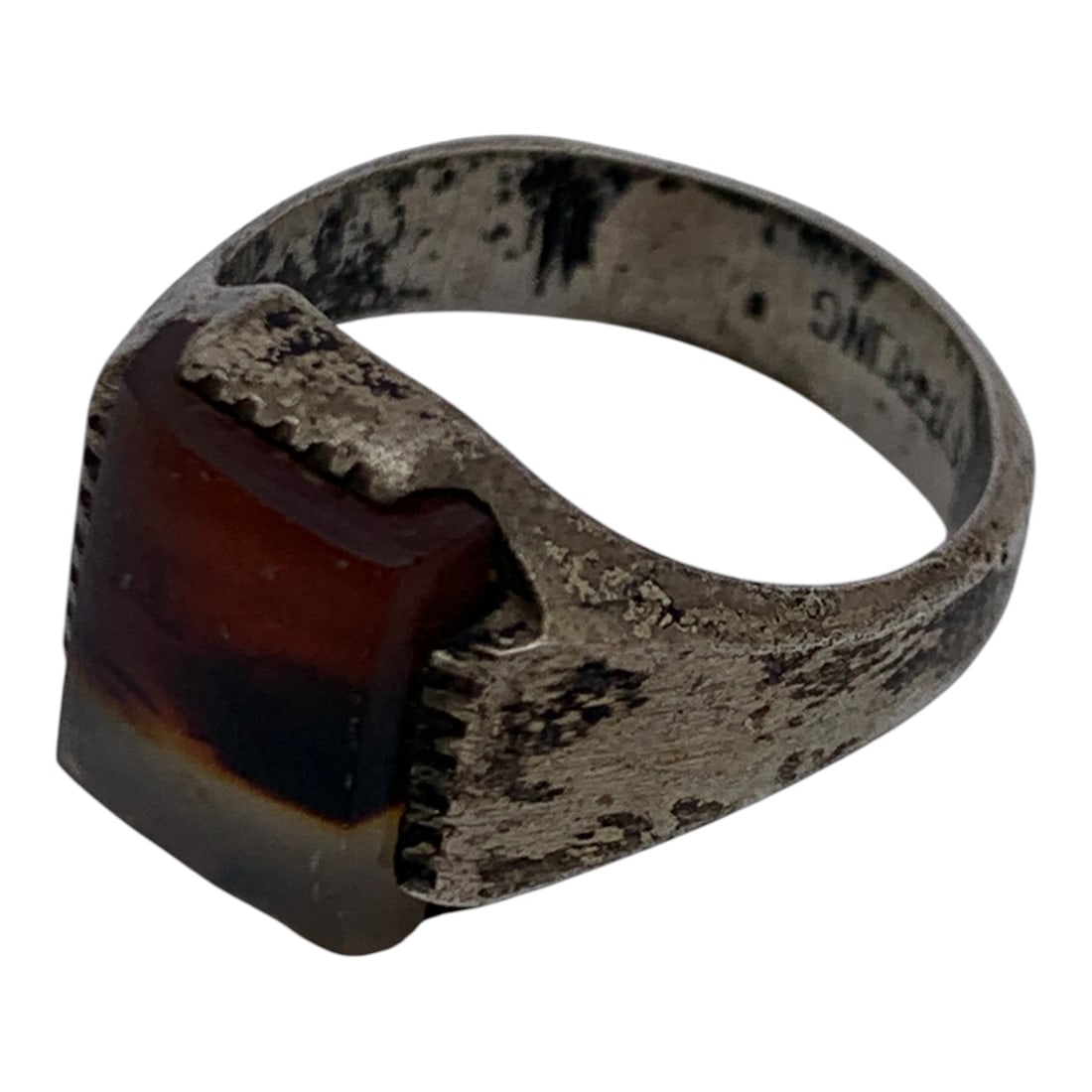 Sterling Silver & Bicolor Stone Ring - 3