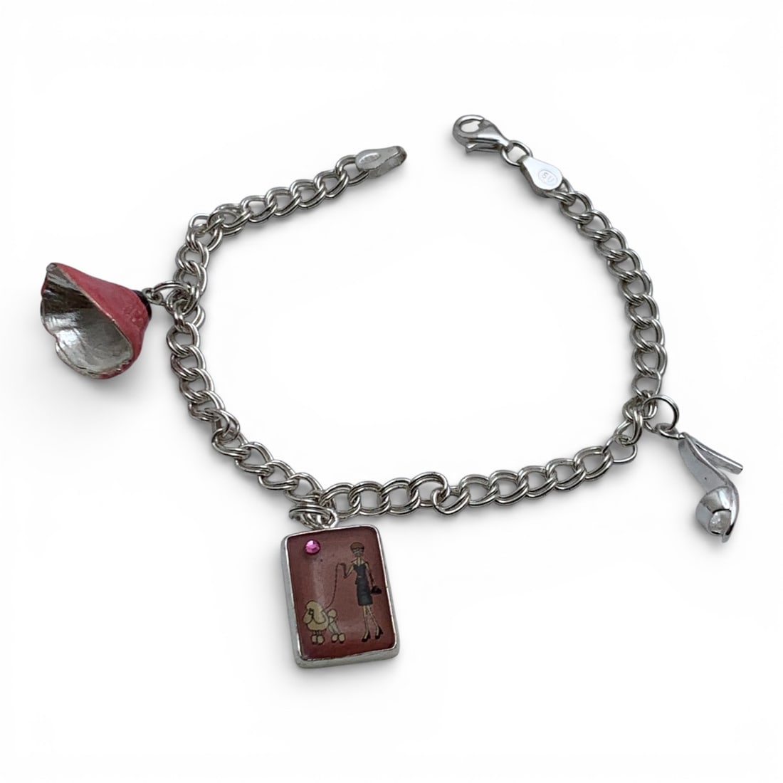 Sterling Silver Charm Bracelet - 5