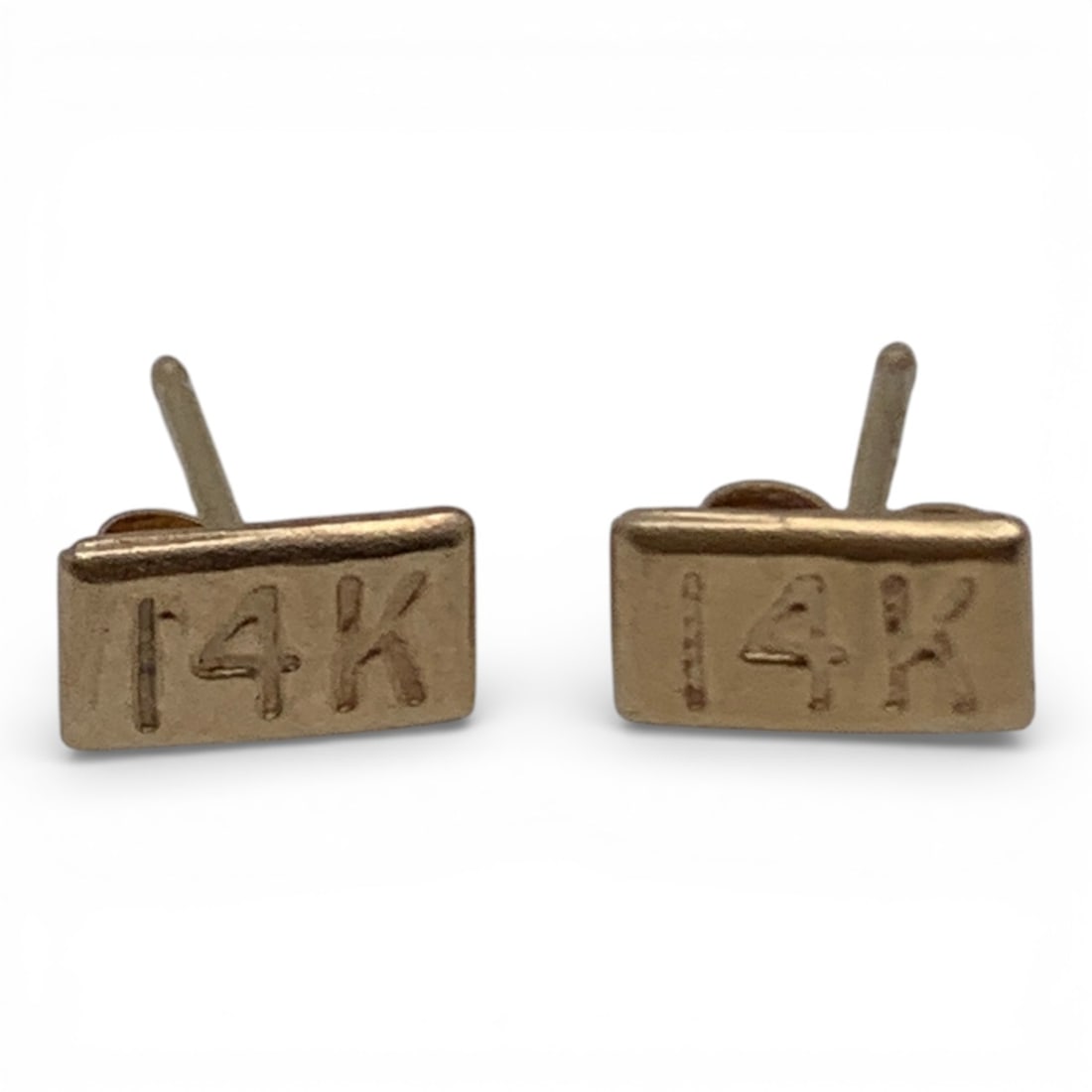 14k Yellow Gold Earrings: Marked 14k - 1/4" Long - 0.3 DwtGemstones Tested With Presidium Gem Tester Il - Berners Does Not Guarantee Authenticity Of Gemstones