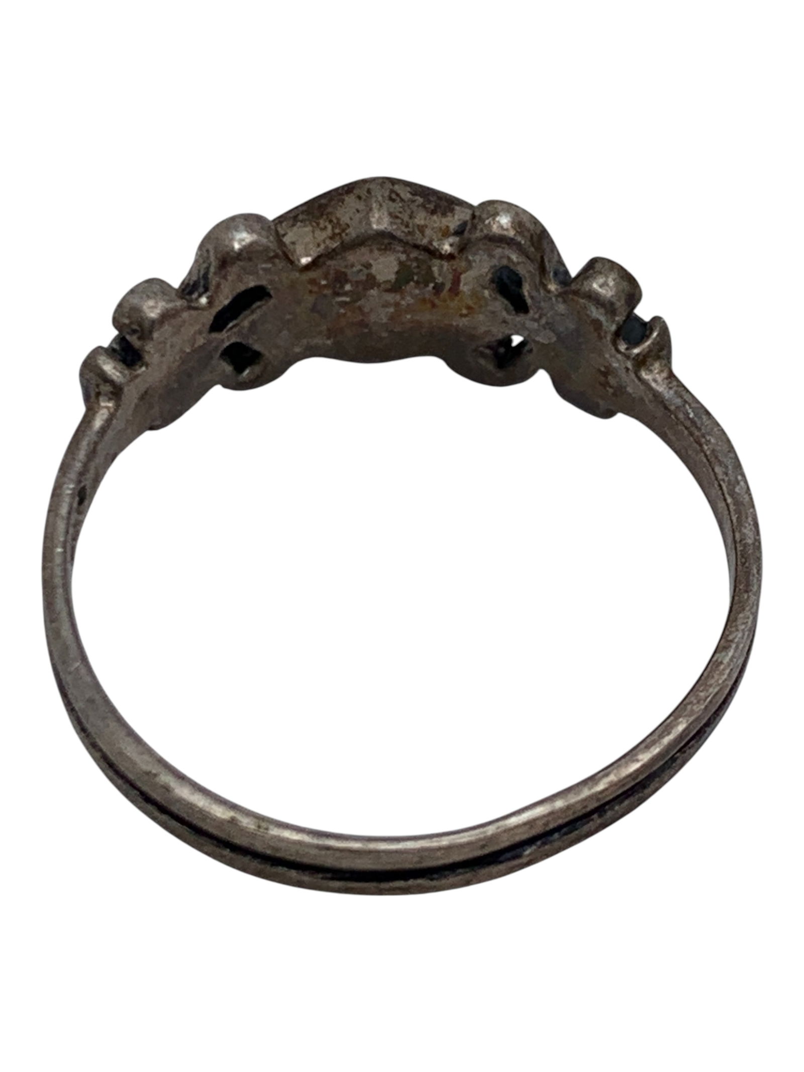 Sterling Silver & Black Stone Ring - 2