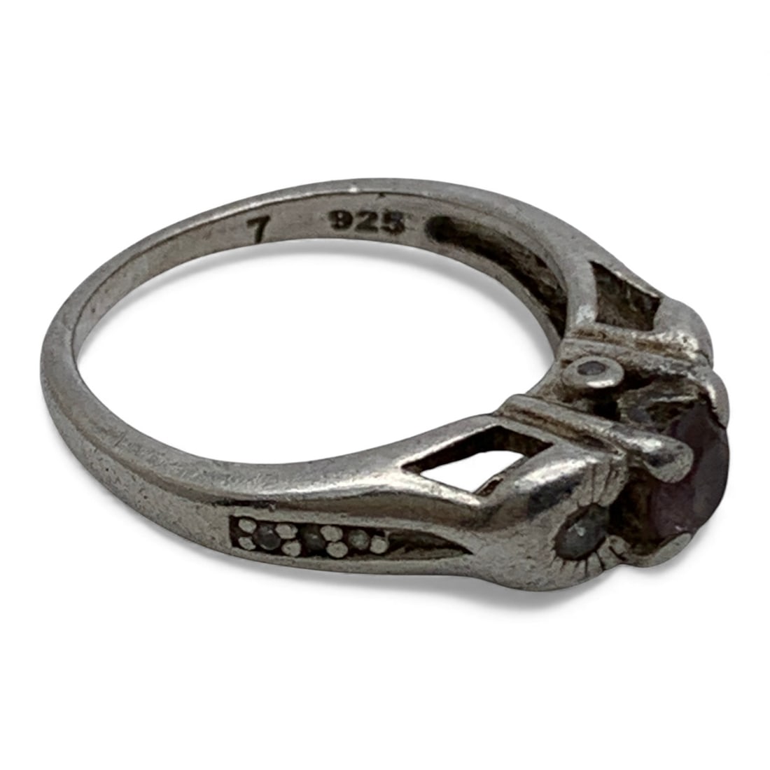 Sterling Silver Ring With Stones - 3