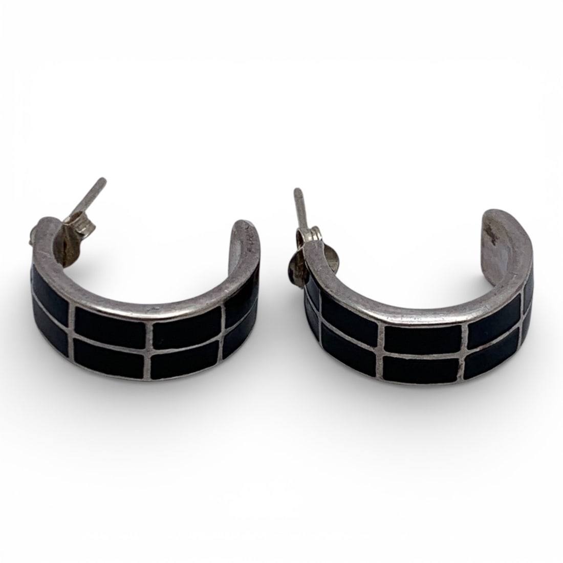 Sterling Silver Enameled Earrings - 3