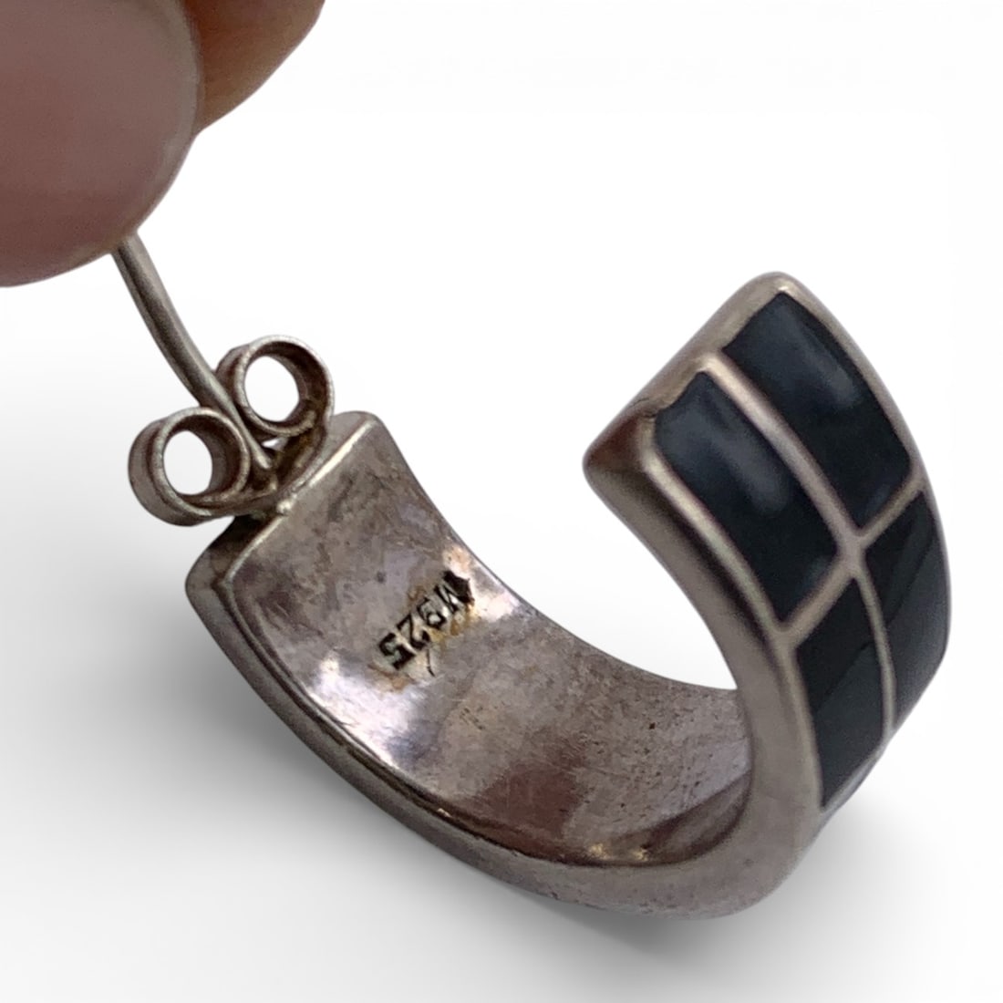 Sterling Silver Enameled Earrings - 4