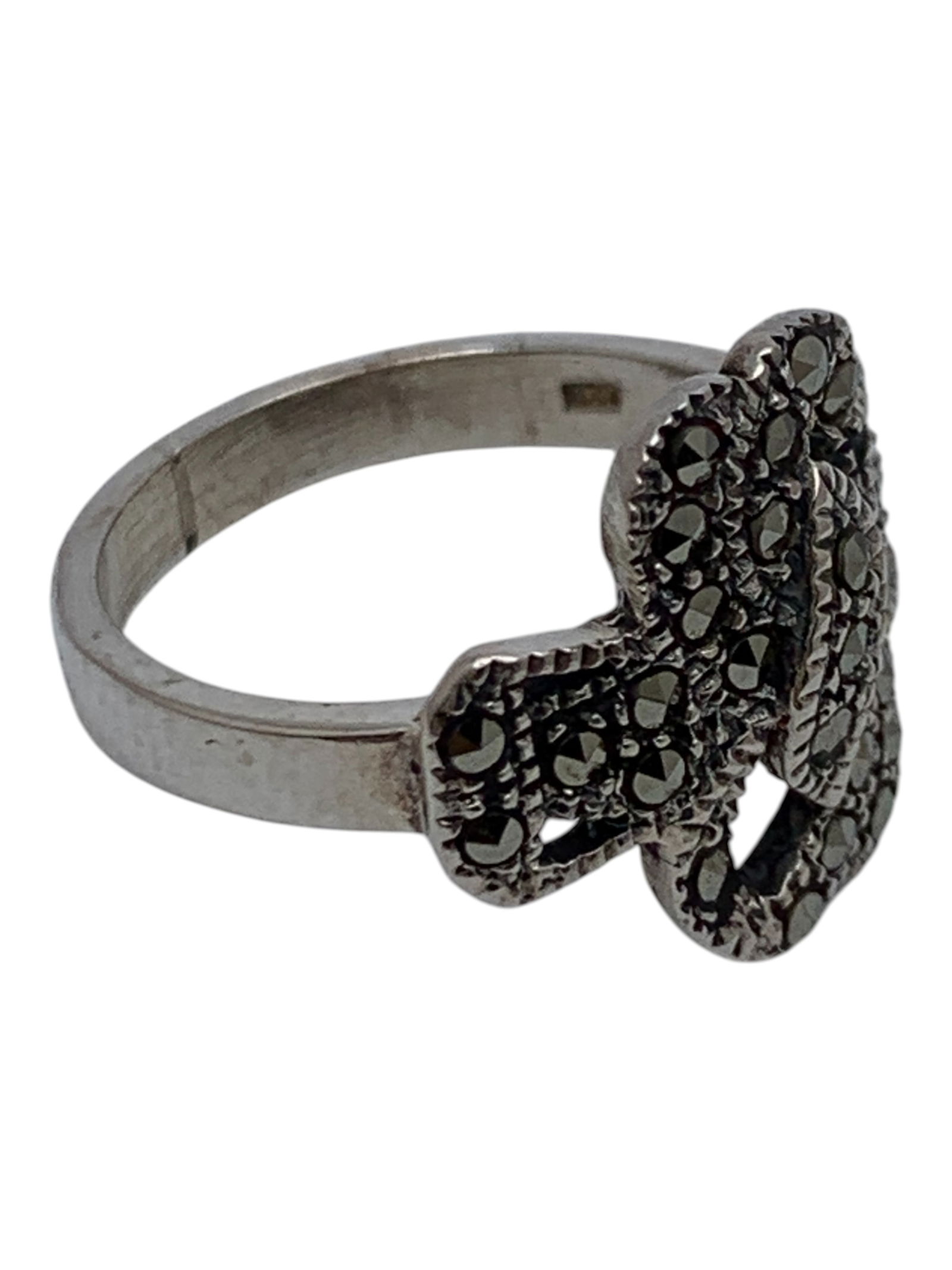Sterling Silver & Marcasite Ring - 4