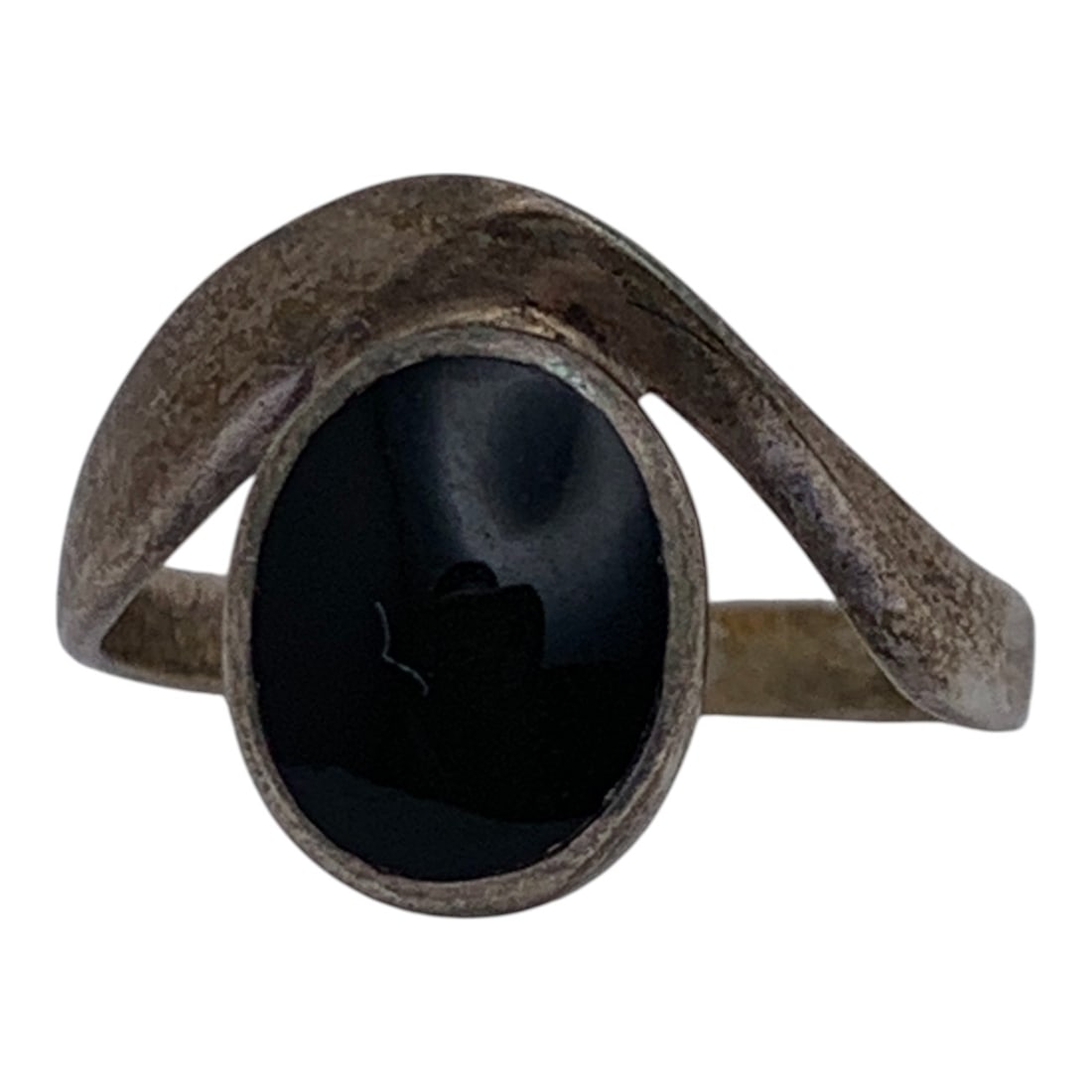 Sterling Silver & Black Stone Ring (1 of 6)