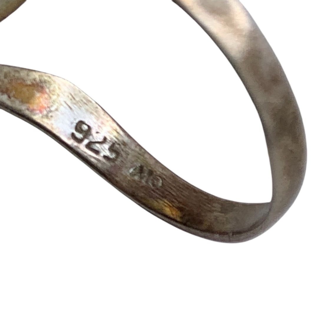 Sterling Silver & Black Stone Ring - 6