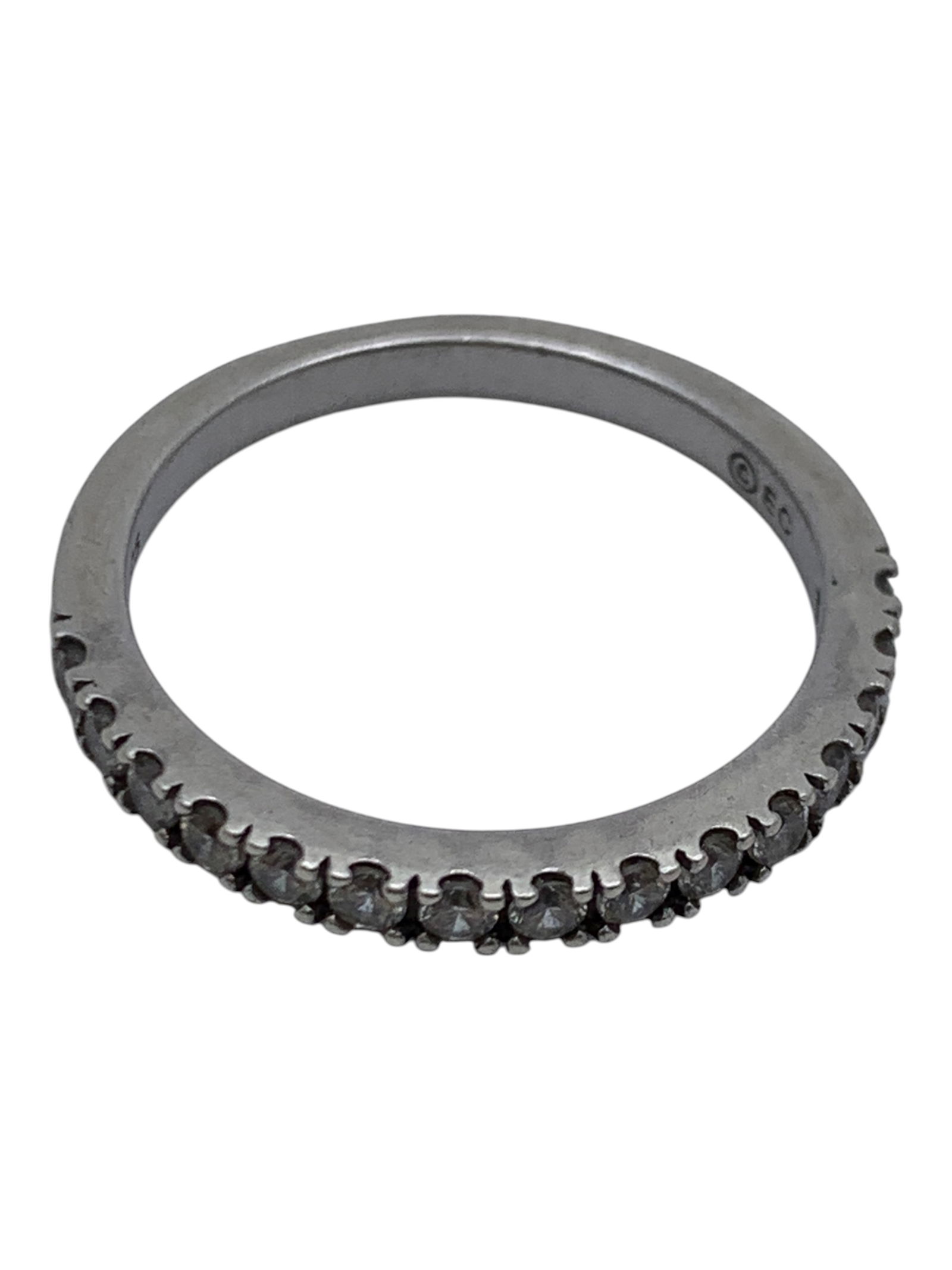 Sterling Silver Ring With Clear Stones - 3