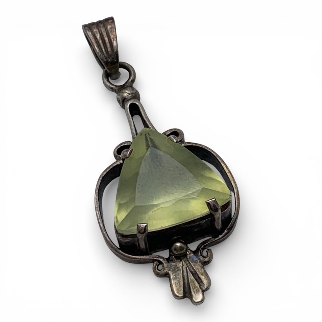 Sterling Silver & Yellow Stone Pendant (1 of 3)