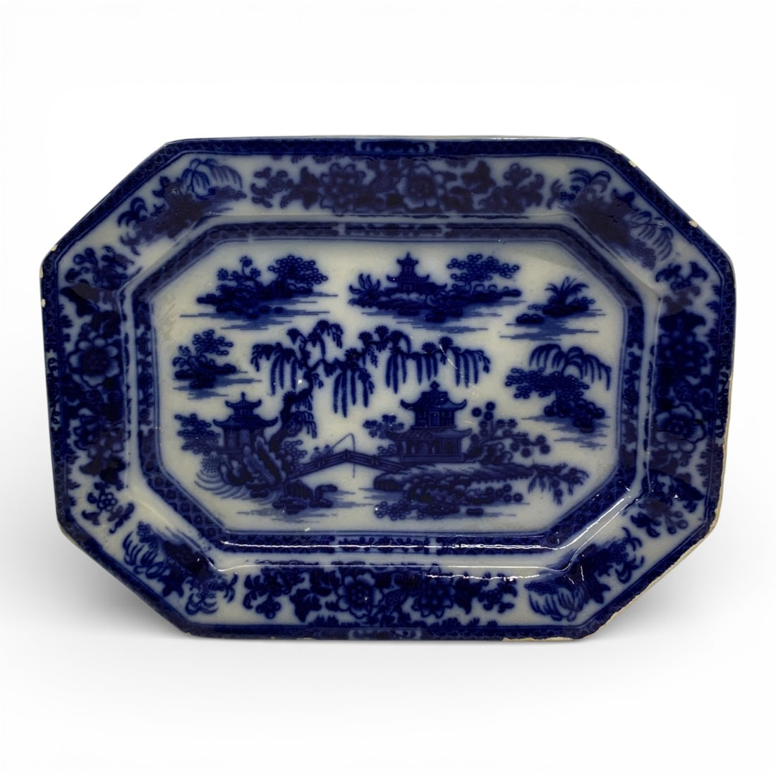 Vintage Sinoan Flow Blue Serving Platter (1 of 4)