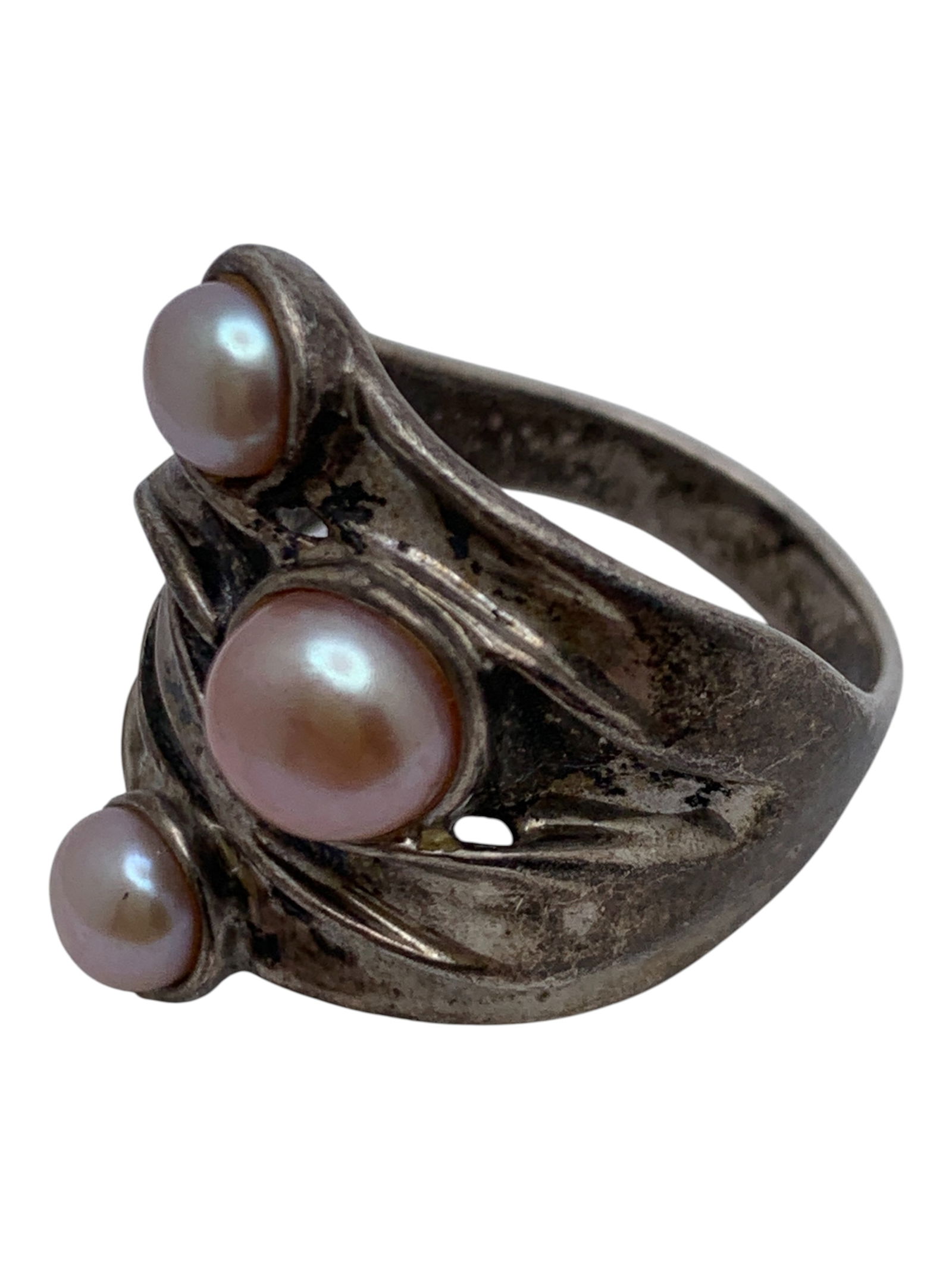 Sterling Silver & Pearl Ring - 3