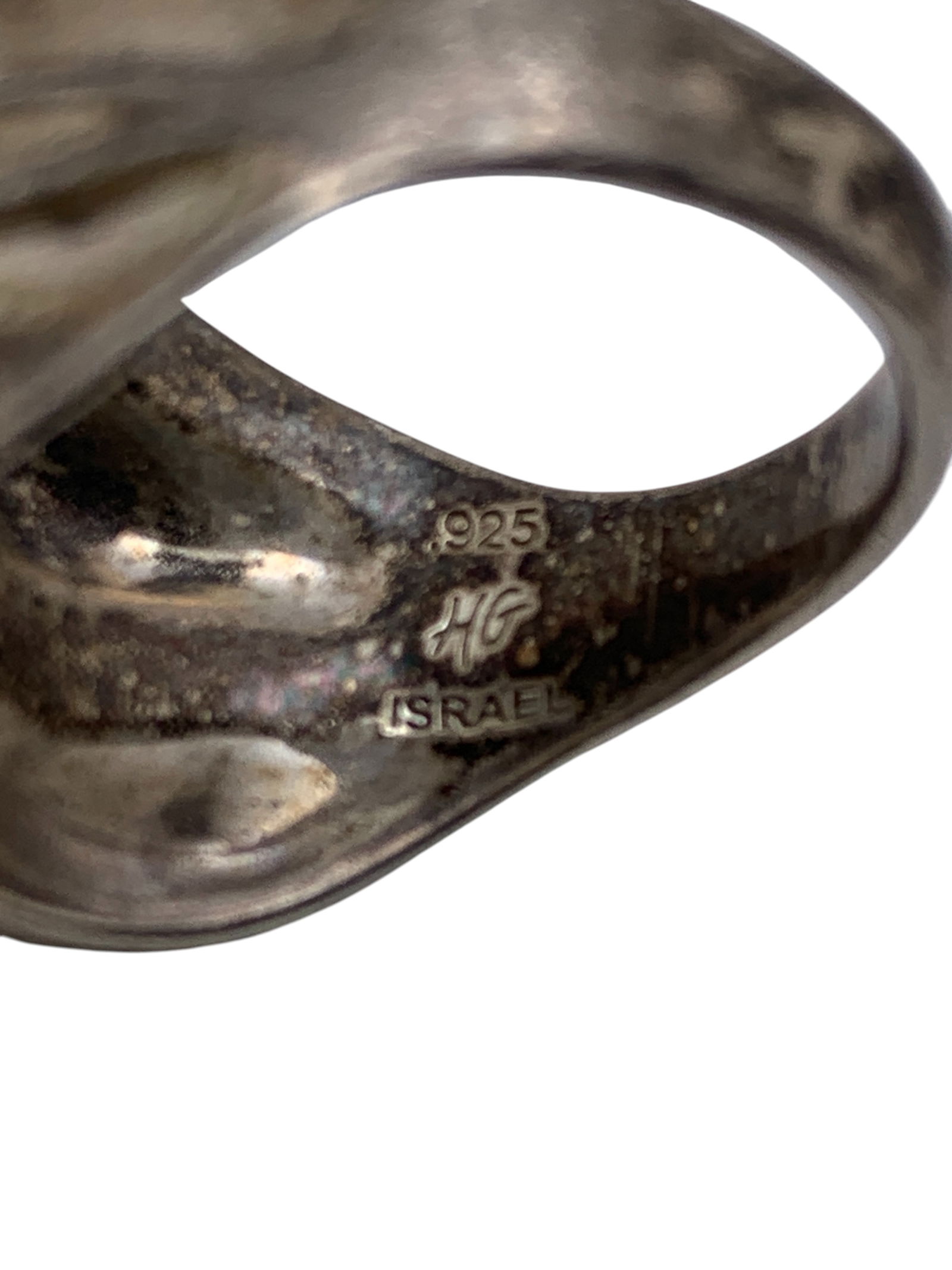 Sterling Silver & Pearl Ring - 6