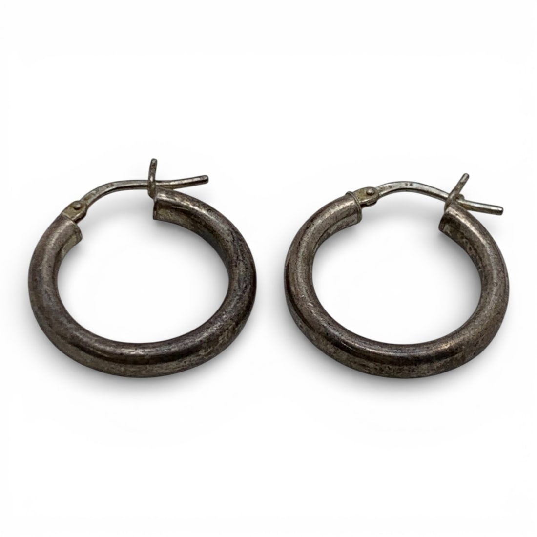 Pair Of Sterling Silver Hoop Earrings (1 of 3)