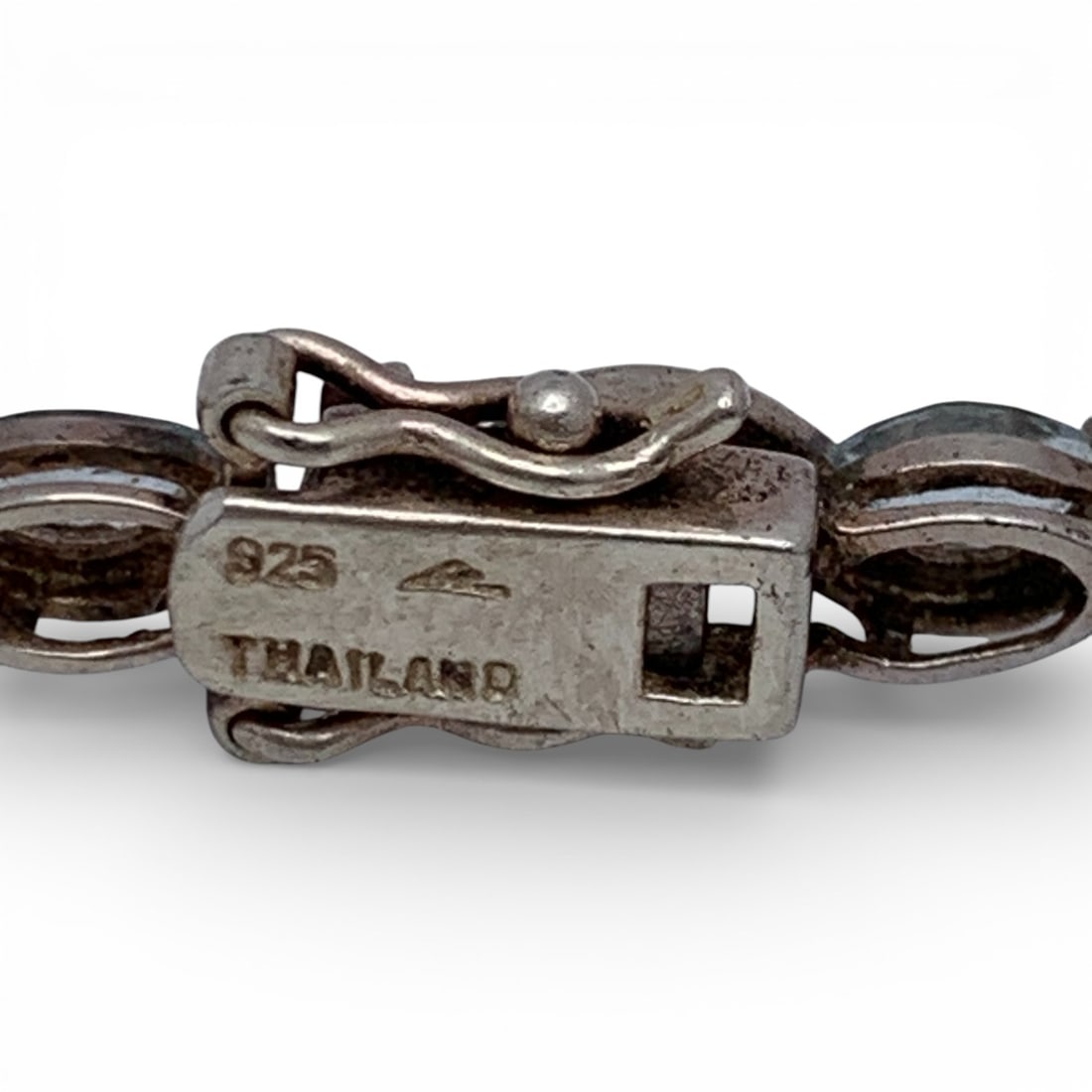 Sterling Silver & Blue Stone Bracelet - 4