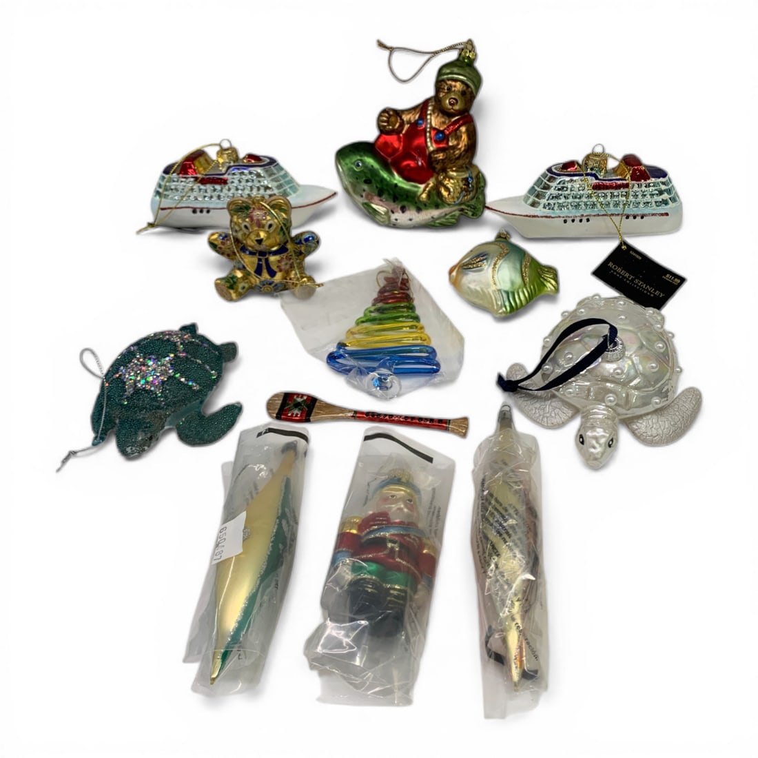Collection Of 11 Art Glass Ornaments: Approx: 4 1/2" Long