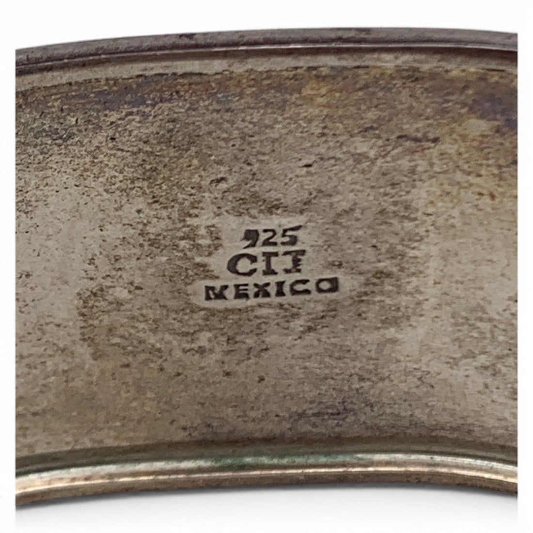 Sterling Silver & Red Stone Cuff Bracelet - 3