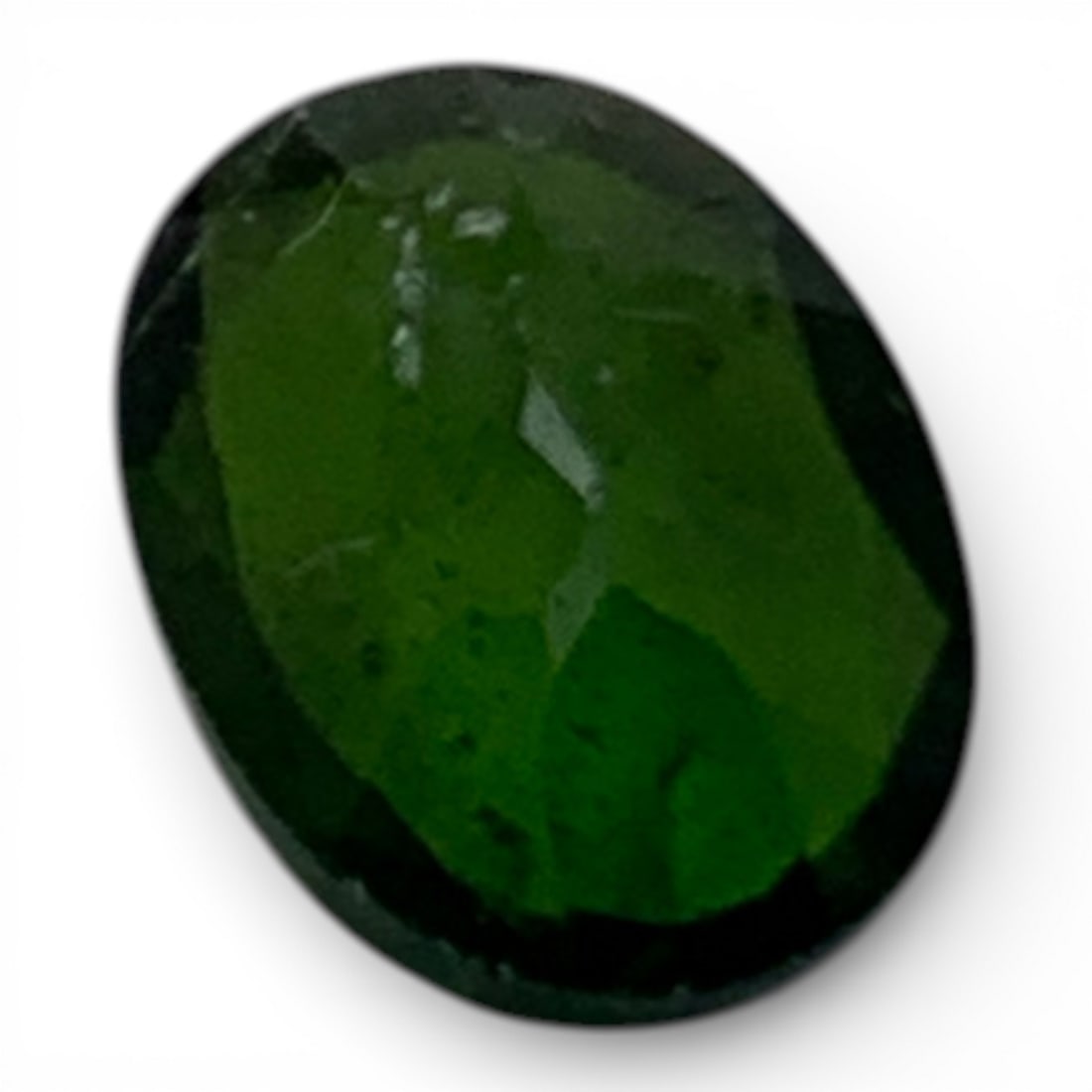 Faceted Dark Green Citrine Gemstone - 2
