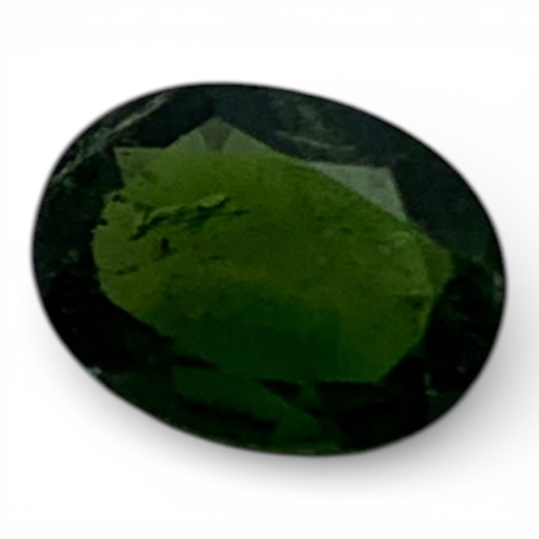 Faceted Dark Green Citrine Gemstone - 3