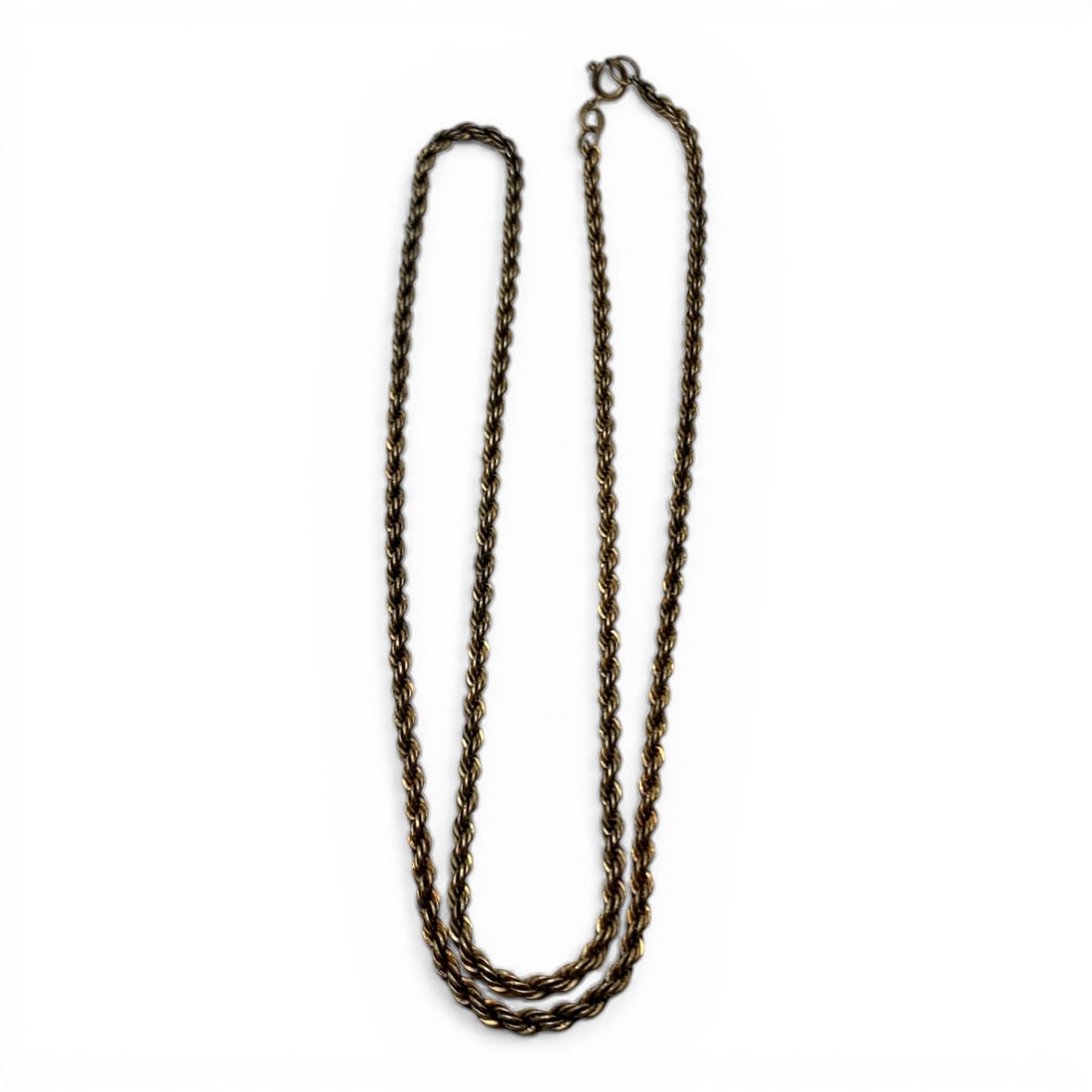 Sterling Silver Gold Tone Necklace: Marked 925 - 20 1/8" Long - 8.8 Grams