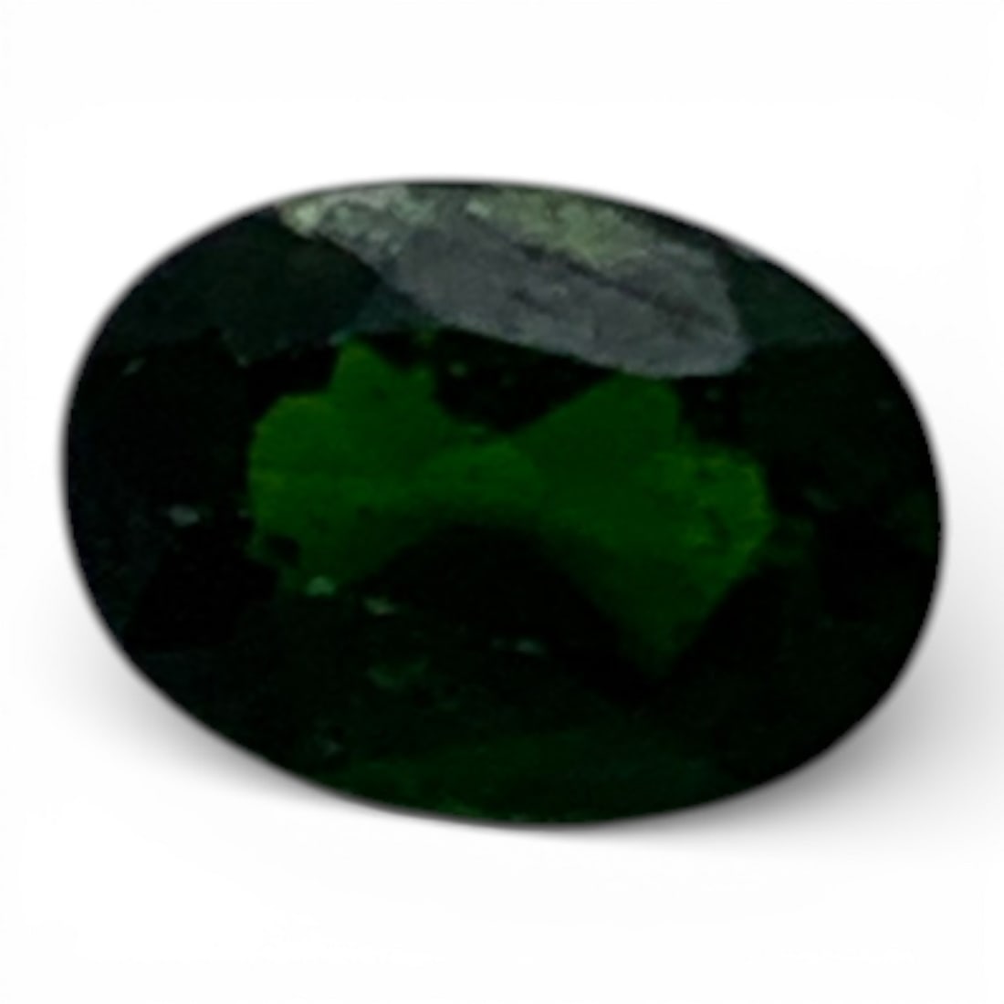 Faceted Dark Green Citrine Gemstone - 3