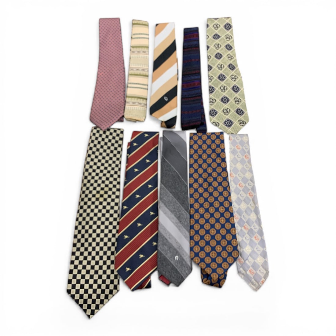 Group Of 10 Ties Including 2 Christian Dior Ties (1 of 2)