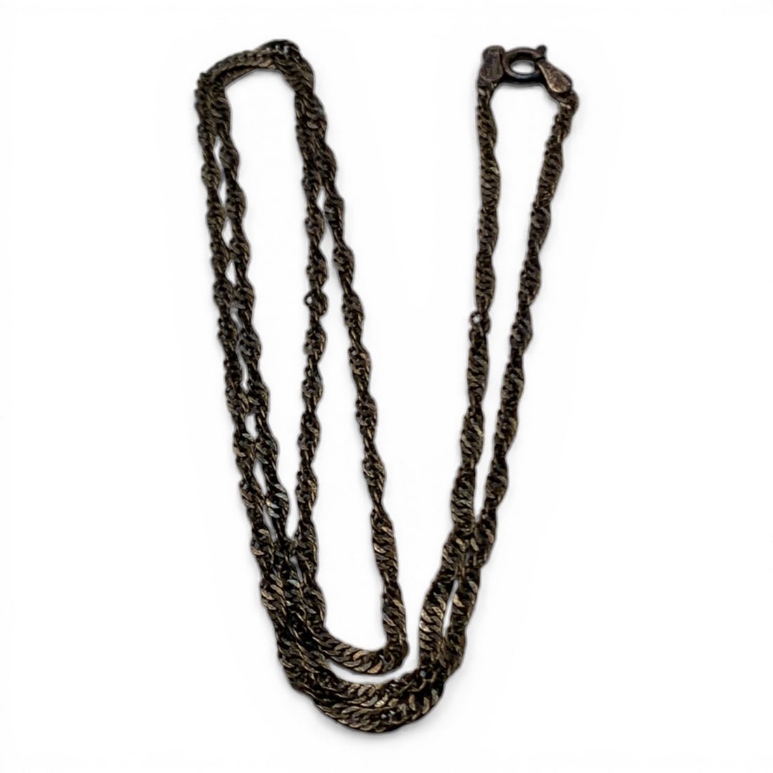 Sterling Silver Necklace: Marked 925 - 24" Long - 4.9 Grams