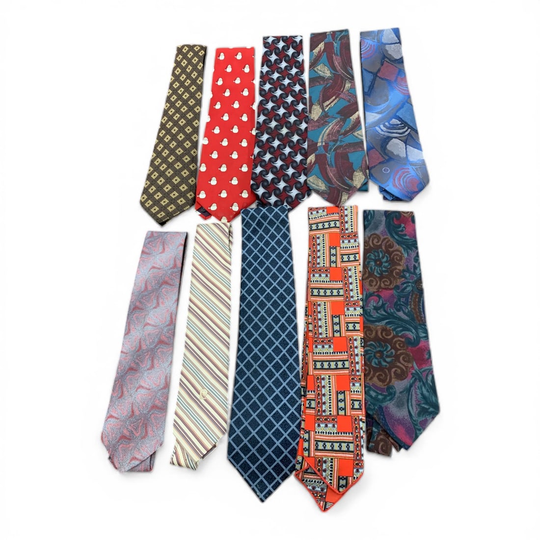 Group Of 10 Designer Ties (1 of 2)