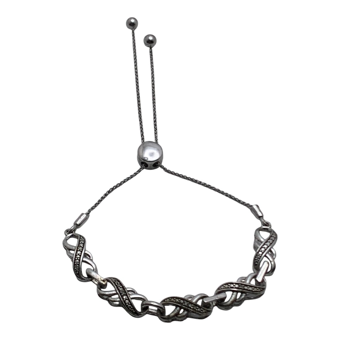 Sterling Silver Adjustable Bracelet: Marked 925 - 4 3/4" Long - 5.5 Grams