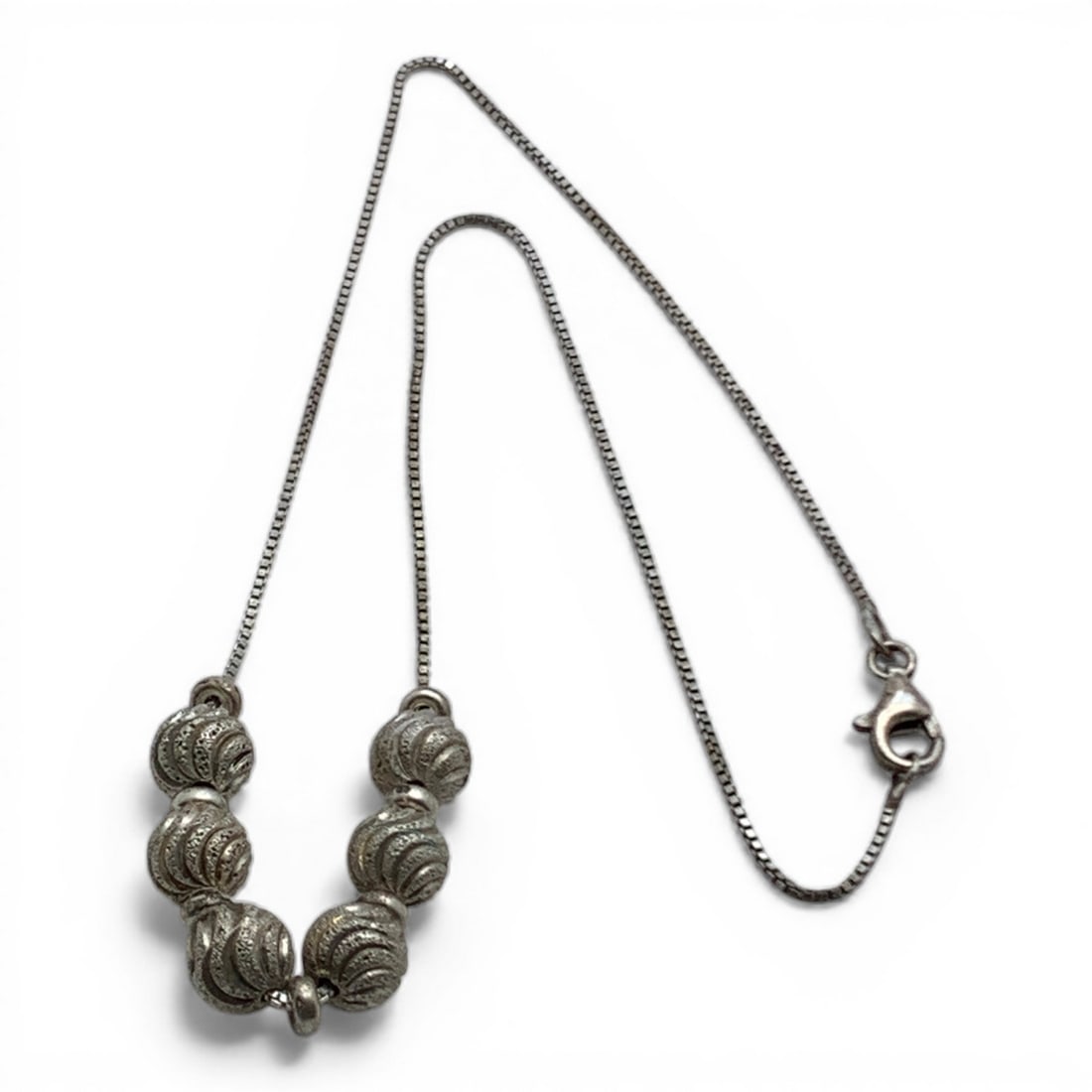 Sterling Silver Necklace With Charms: Marked 925 - 16" Long - 8.0 Grams