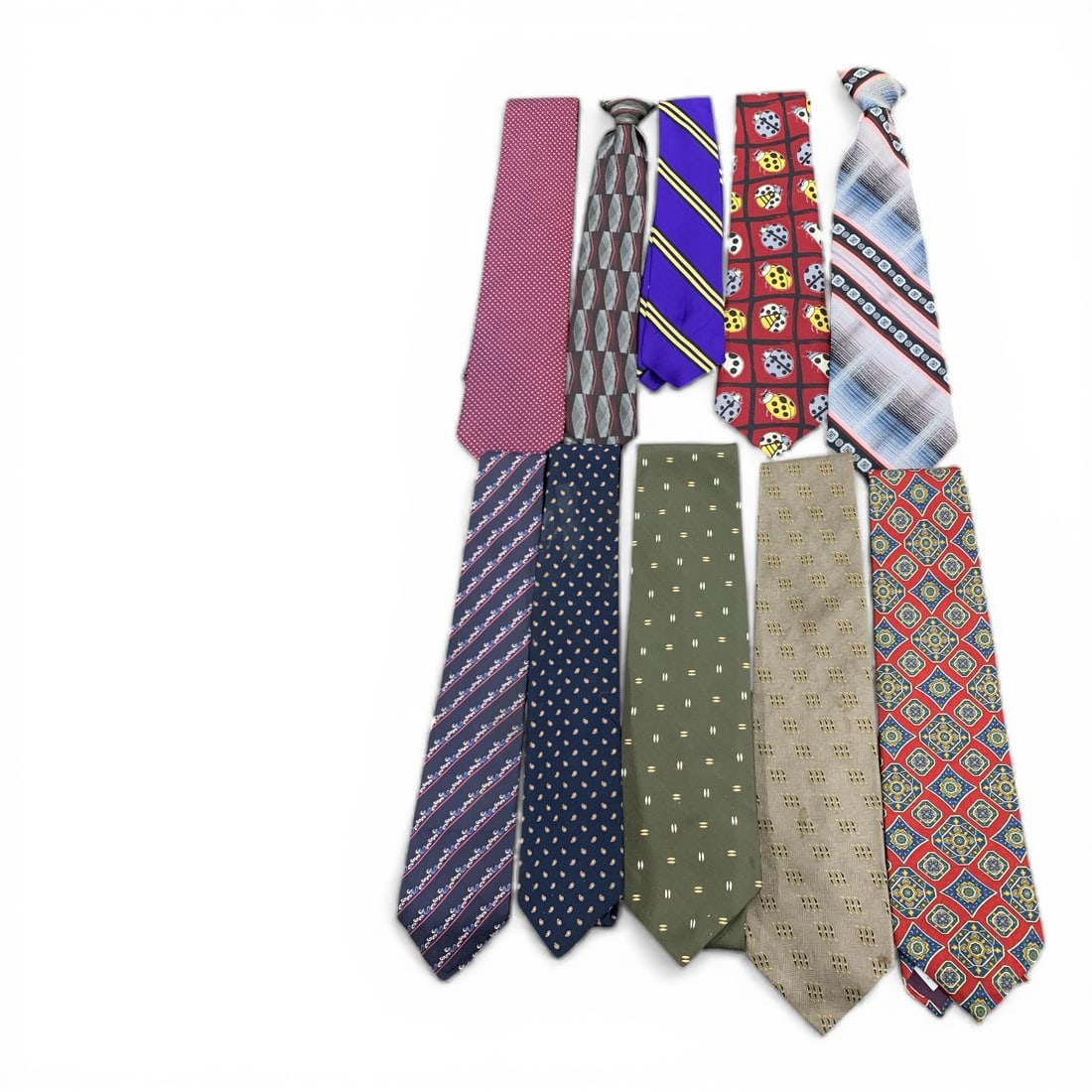 Group Of 10 Designer Ties (1 of 2)