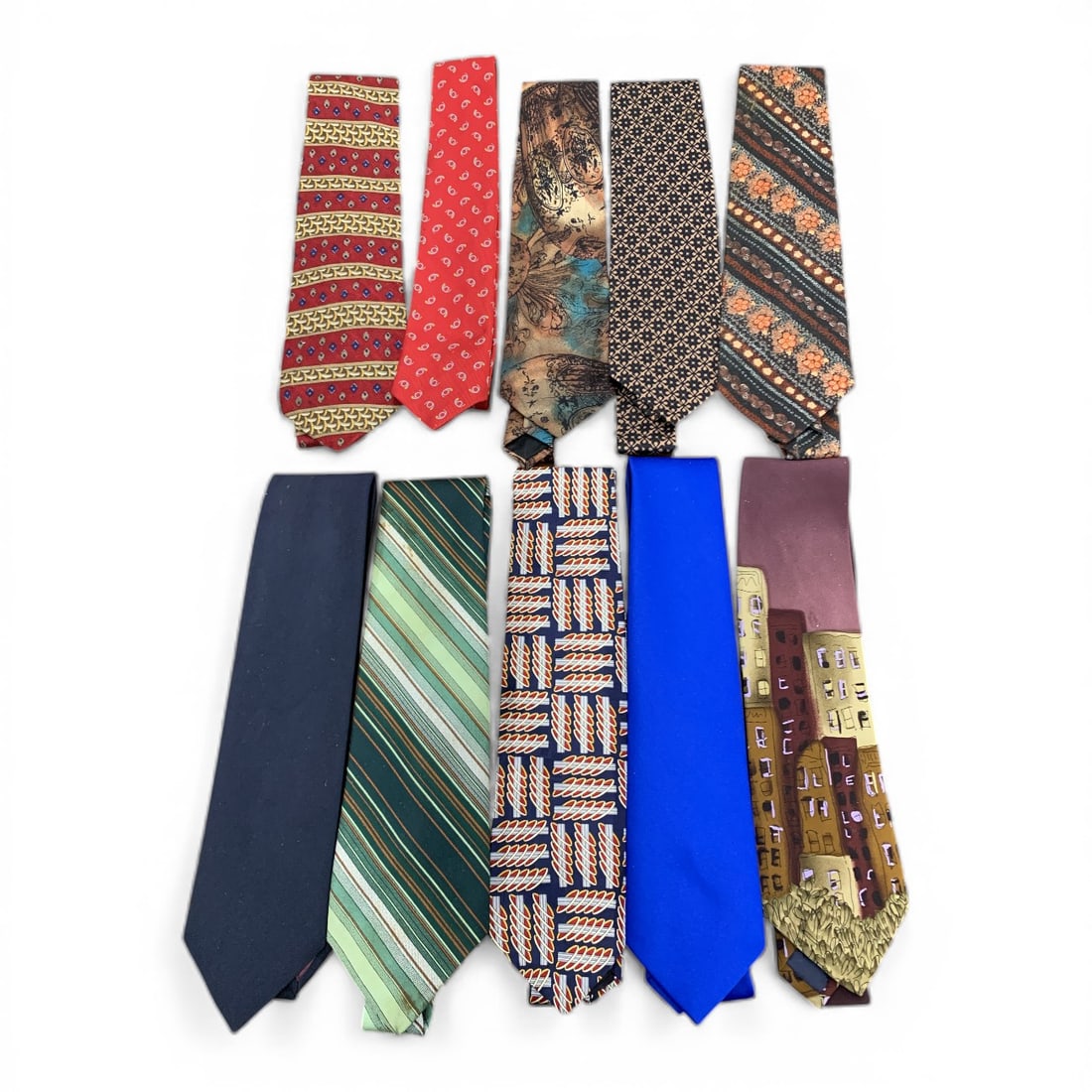 Group Of 10 Designer Ties (1 of 2)