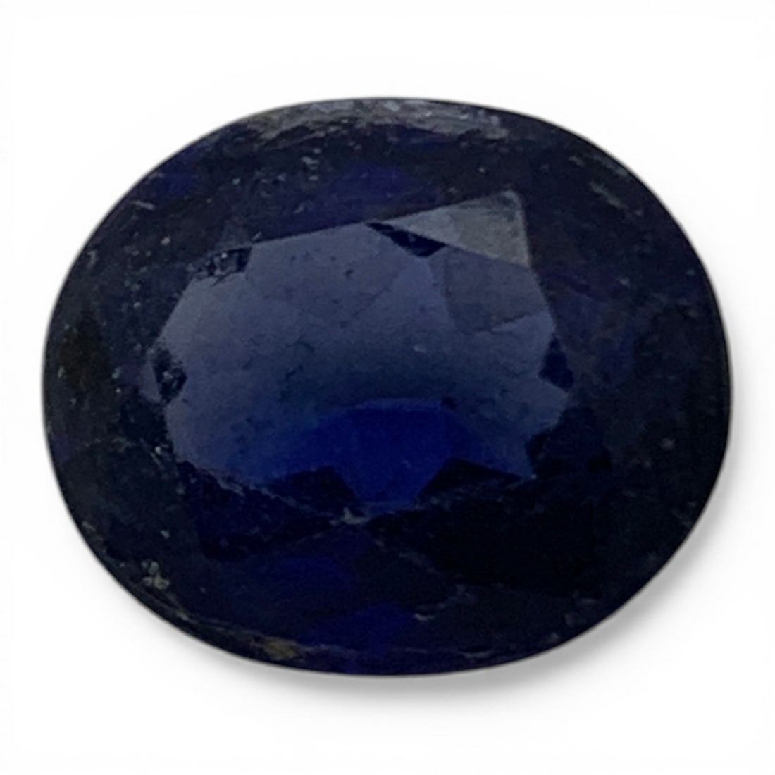 Faceted Dark Blue Sapphire Gemstone - 3