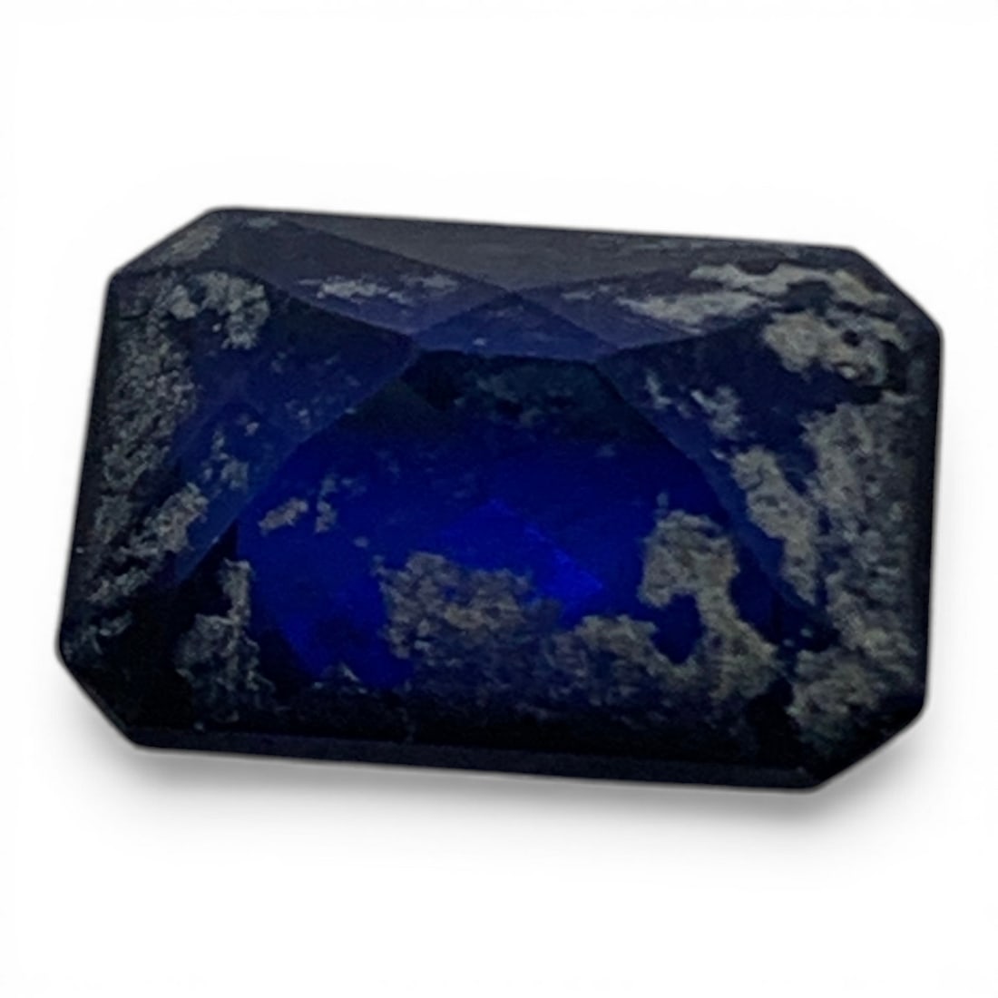 Faceted Dark Blue Sapphire Gemstone - 2