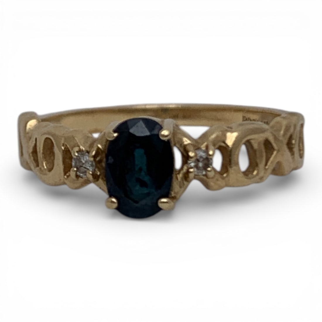 14k Yellow Gold & Sapphire Ring: Marked 14k - Size 5.75 - 1.2 DwtGemstones Tested With Presidium Gem Tester Il - Berners Does Not Guarantee Authenticity Of Gemstones