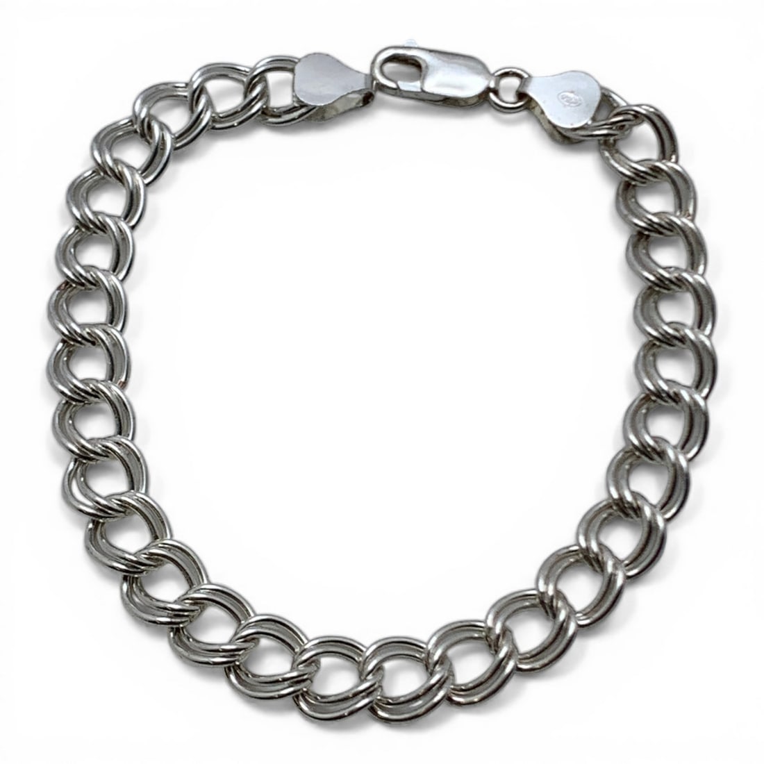 Sterling Silver Bracelet: Marked 925 - 7 7/8" Long - 11.6 Grams