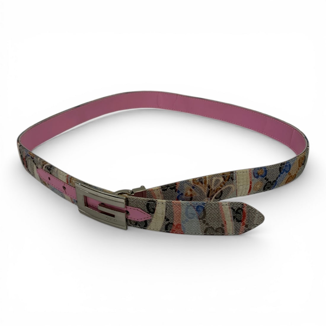 Gucci Designer Leather Belt: Marked: Gucci Made In Italy - 42 1/4" Long