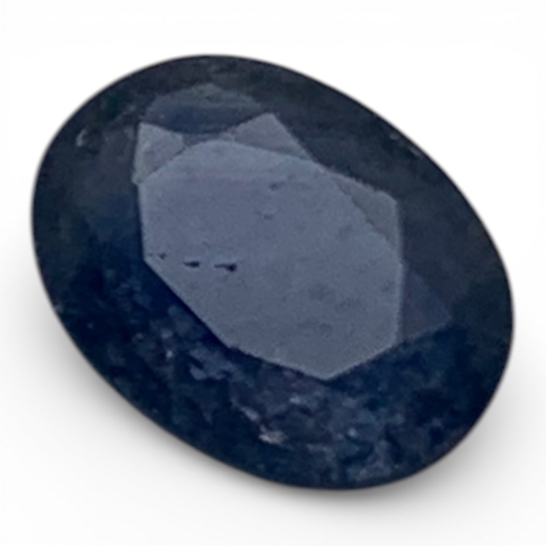Faceted Dark Blue Sapphire Gemstone - 3