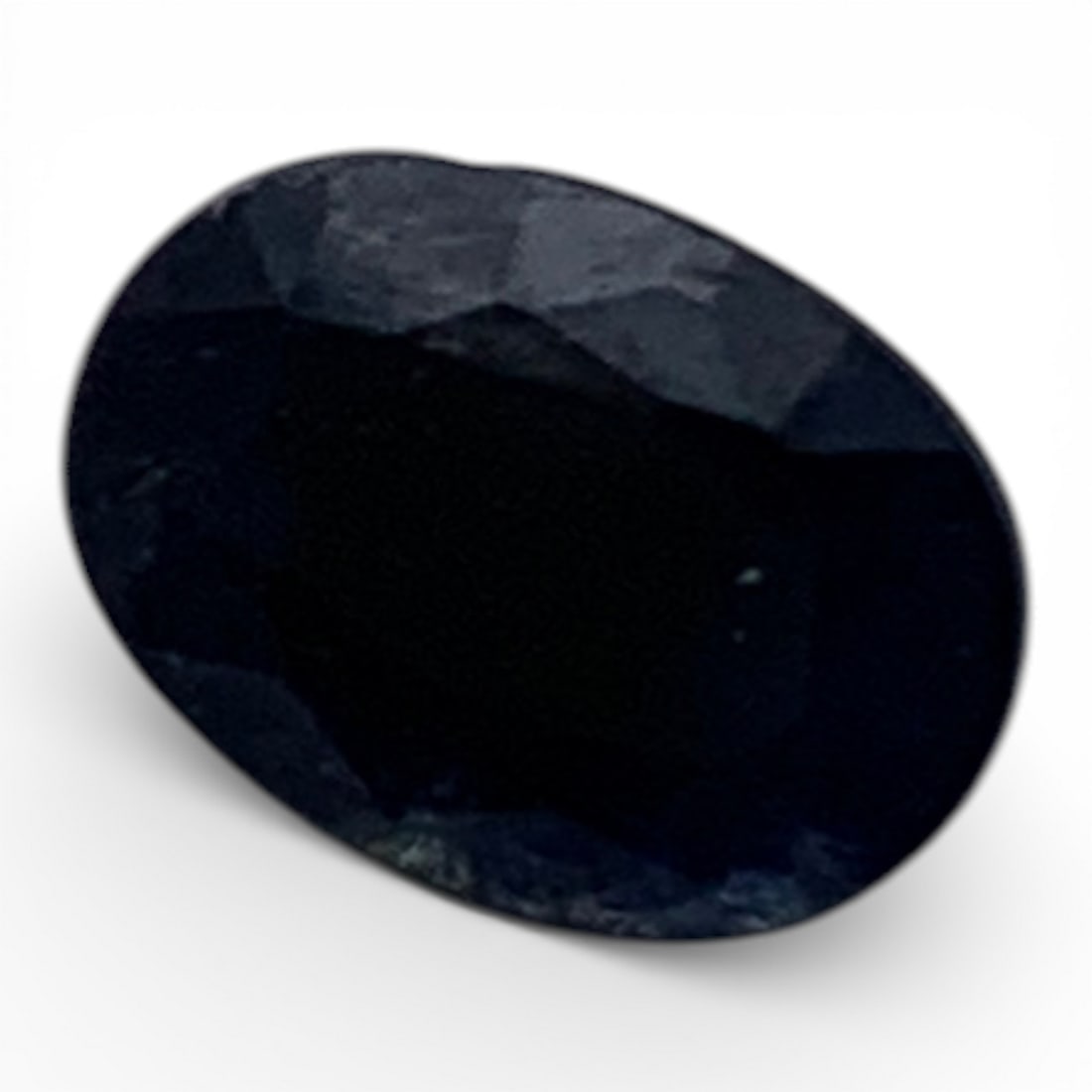 Faceted Dark Blue Sapphire Gemstone - 3