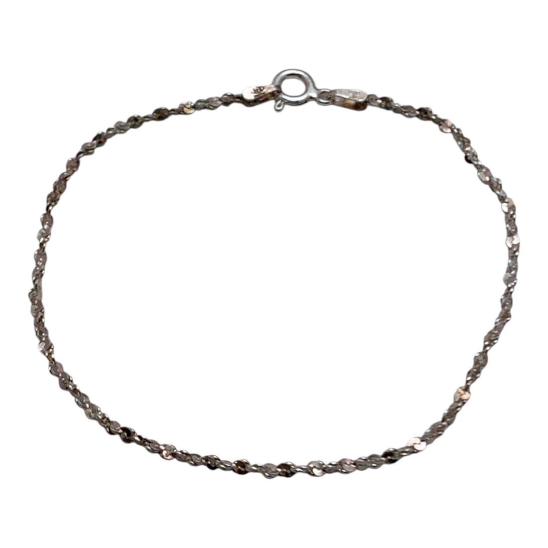 Sterling Silver Bracelet: Marked 925 - 7 3/8" Long - 1.9 Grams