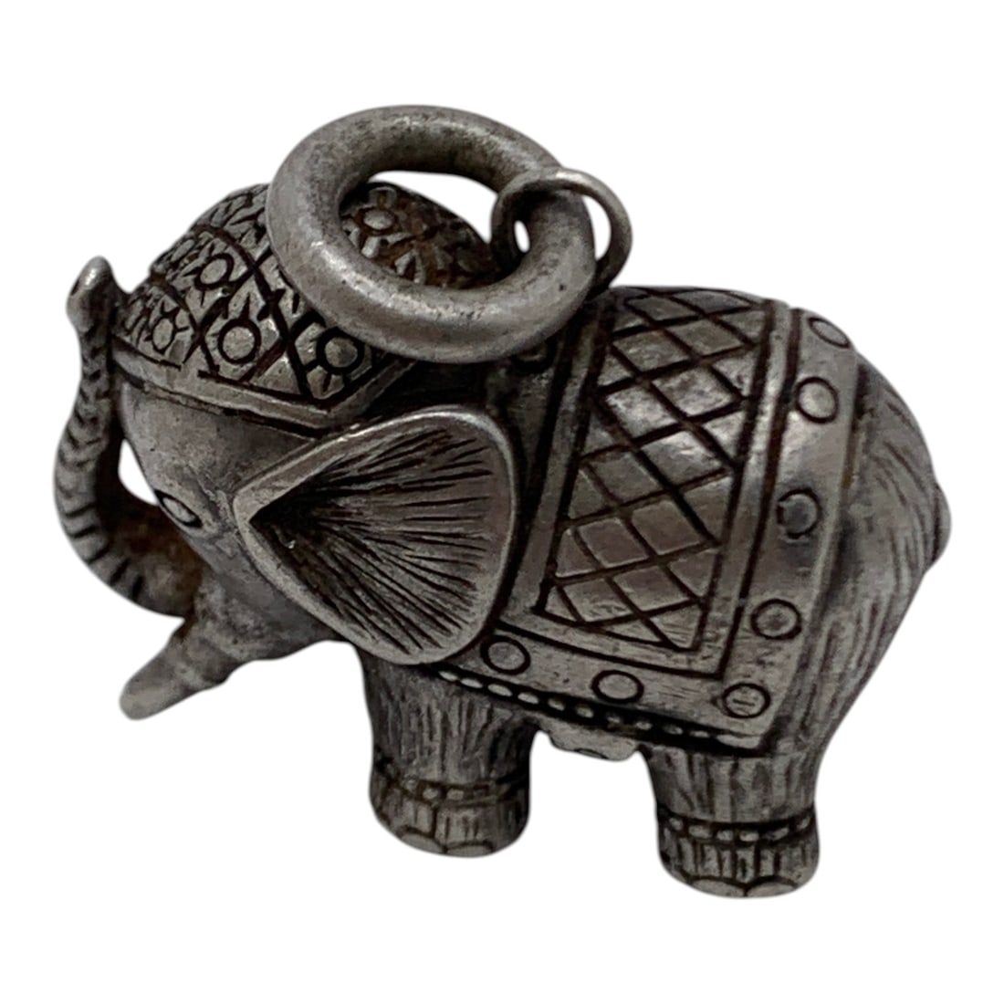 Sterling Silver Elephant Pendant: Marked 925 - 1 1/8" Long - 11.3 Grams