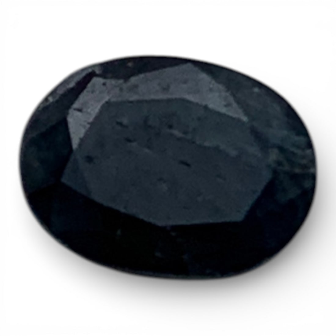 Faceted Dark Blue Sapphire Gemstone - 3