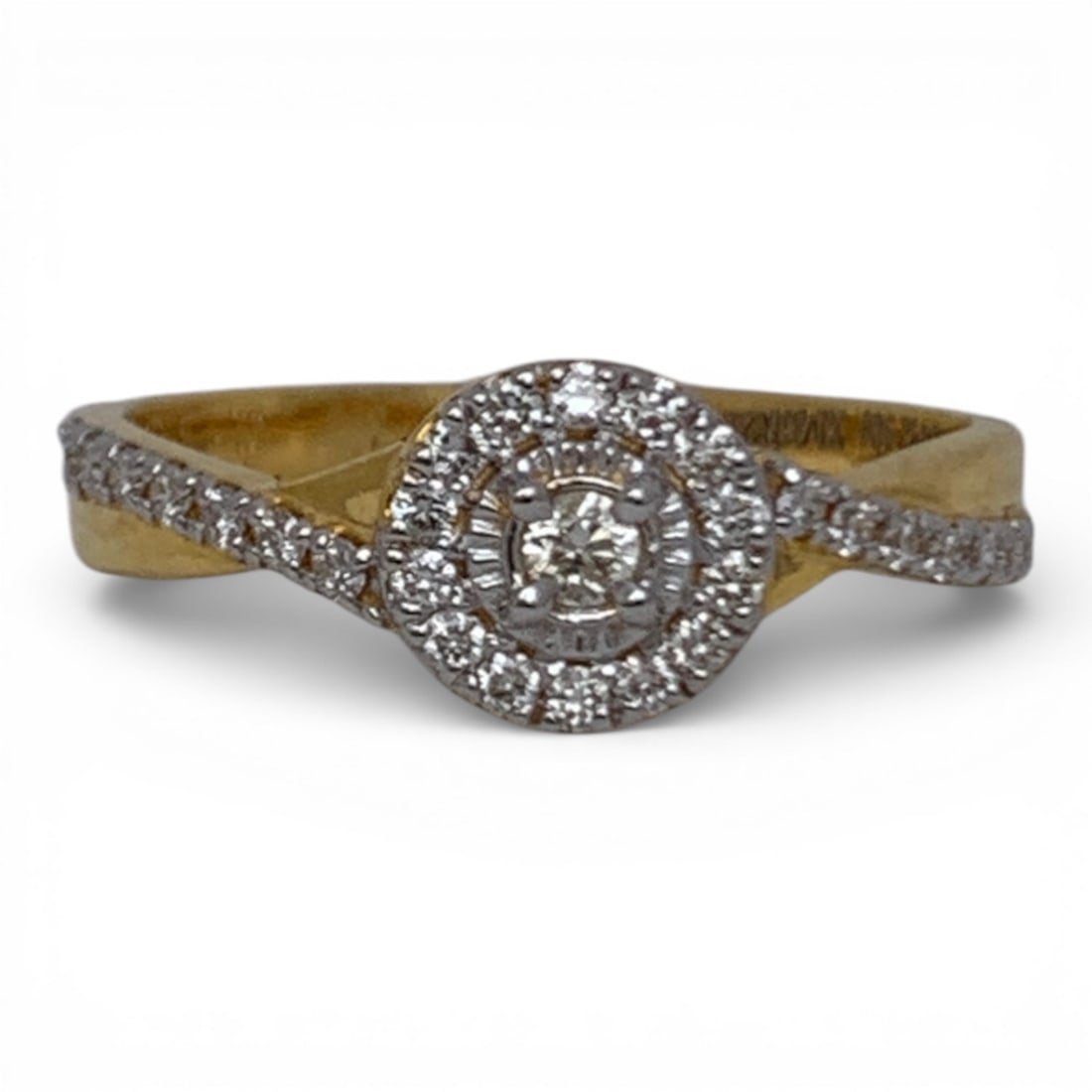 14k Yellow Gold & Diamond Ring: Marked 14k - Size 6.25 - 1.5 DwtGemstones Tested With Presidium Gem Tester Il - Berners Does Not Guarantee Authenticity Of Gemstones