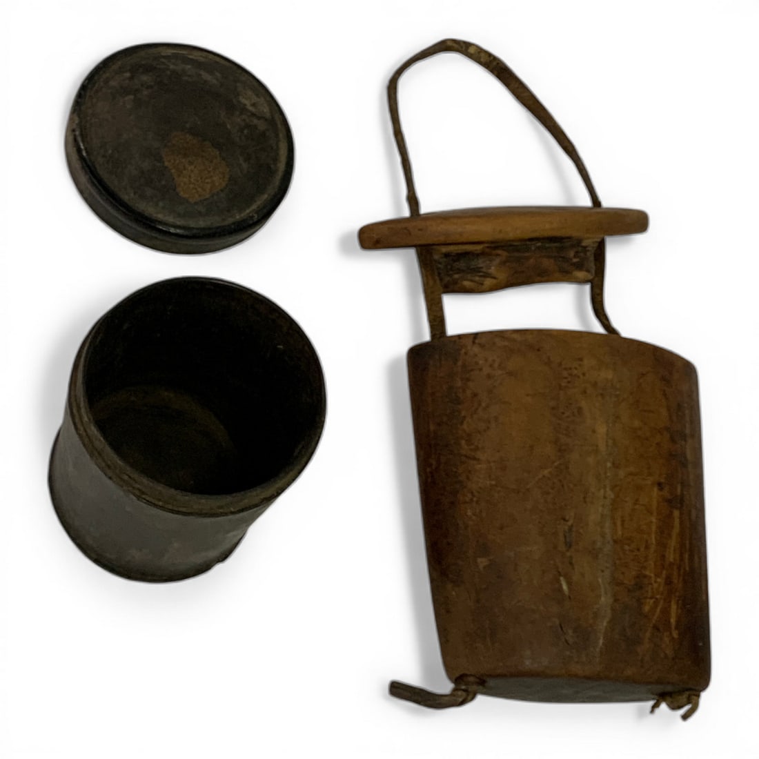 2 Carved Wooden Containers - 2