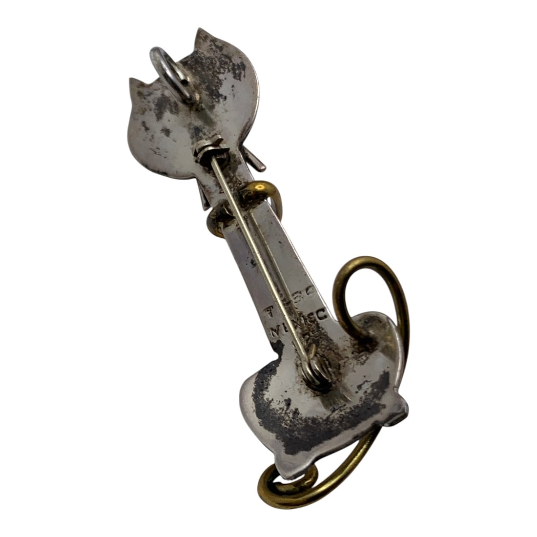 Sterling Silver Cat Pin - 2