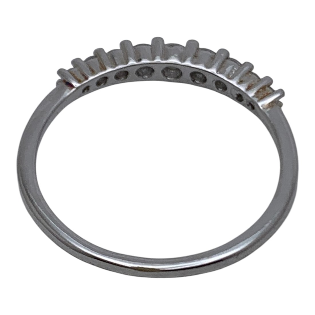 Sterling Silver Ring With Clear Stones - 2