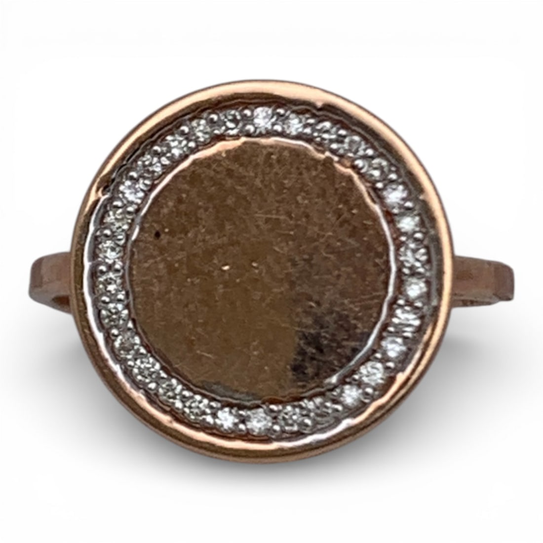 14k Rose Gold & Diamond Ring: Marked 14k - Size 6 - 1.4 DwtGemstones Tested With Presidium Gem Tester Il - Berners Does Not Guarantee Authenticity Of Gemstones