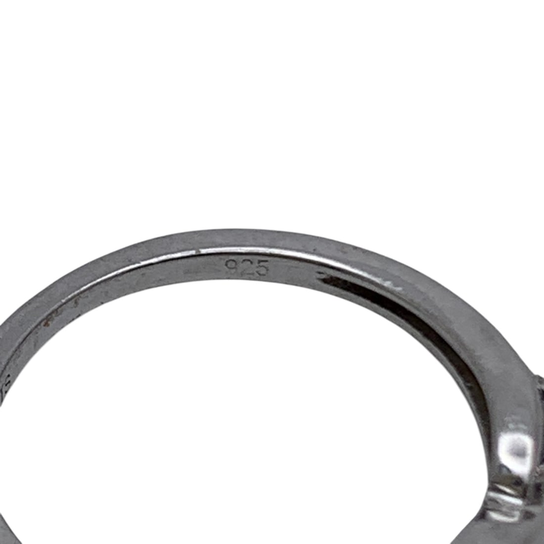 Sterling Silver Ring With Blue Stones - 6