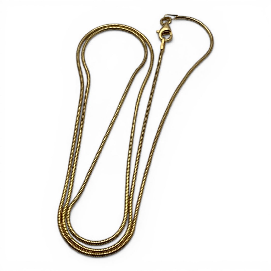 Sterling Silver Gold Tone Necklace: Marked 925 - 24 1/4" Long - 6.6 Grams